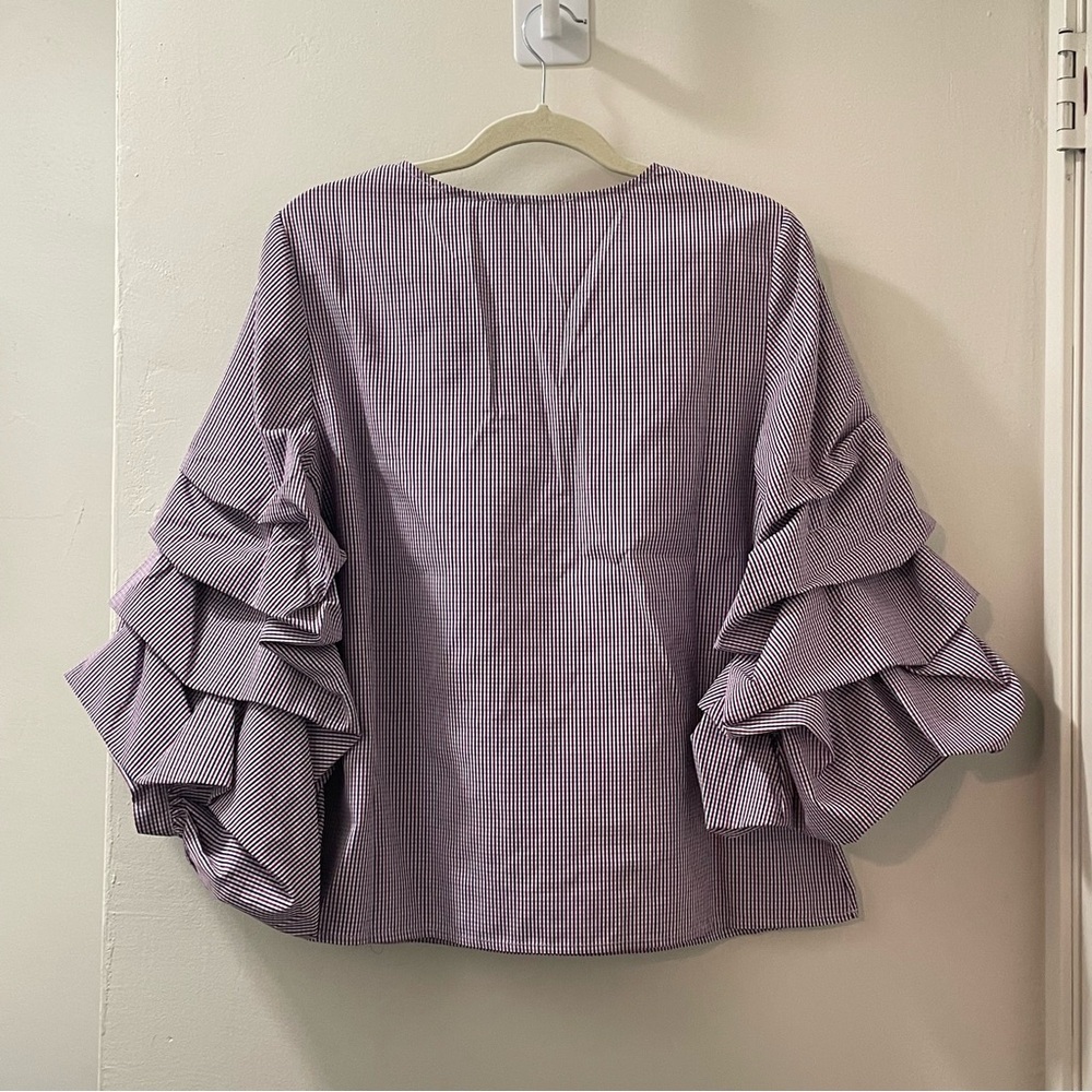 SUNDAY IN BROOKLYN by ANTHROPOLOGIE NWOT Avelina Gingham Blouse - Picture 6 of 8